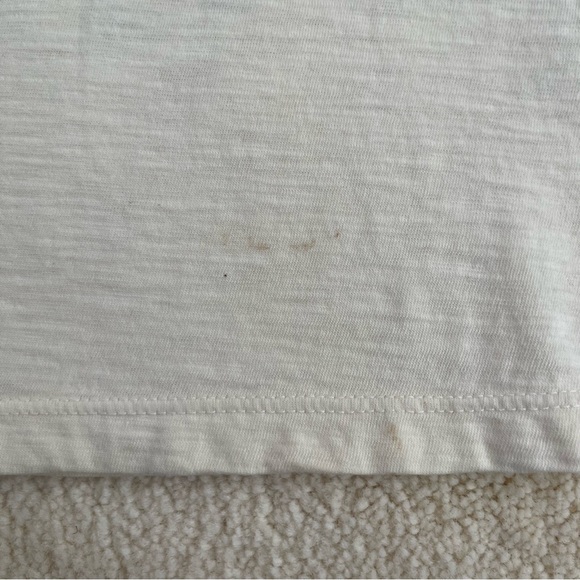 Sleeveless Flower Dress V Neck Ivory/Cream 100% Cotton Made in USA Size Small - Picture 9 of 9